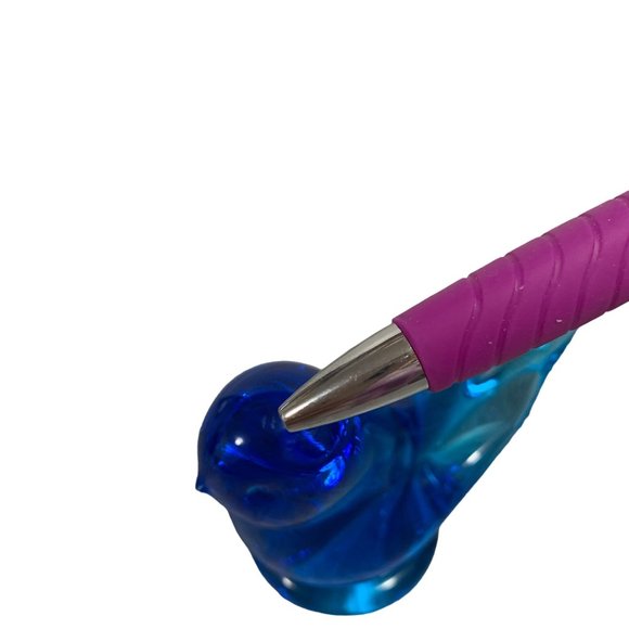 Vintage 1999 Bluebird Of Happiness Leonard Ward Art Glass Bird Figurine - Picture 4 of 8